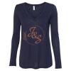 Women's Flowy Long Sleeve V-Neck Tee Thumbnail