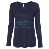 Women's Flowy Long Sleeve V-Neck Tee Thumbnail
