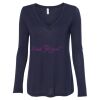 Women's Flowy Long Sleeve V-Neck Tee Thumbnail