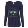 Women's Flowy Long Sleeve V-Neck Tee Thumbnail
