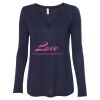 Women's Flowy Long Sleeve V-Neck Tee Thumbnail