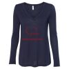 Women's Flowy Long Sleeve V-Neck Tee Thumbnail