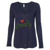 Women's Flowy Long Sleeve V-Neck Tee Thumbnail