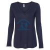 Women's Flowy Long Sleeve V-Neck Tee Thumbnail