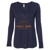 Women's Flowy Long Sleeve V-Neck Tee Thumbnail