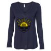 Women's Flowy Long Sleeve V-Neck Tee Thumbnail