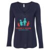 Women's Flowy Long Sleeve V-Neck Tee Thumbnail