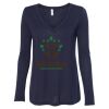 Women's Flowy Long Sleeve V-Neck Tee Thumbnail