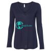 Women's Flowy Long Sleeve V-Neck Tee Thumbnail