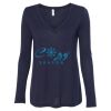 Women's Flowy Long Sleeve V-Neck Tee Thumbnail