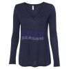 Women's Flowy Long Sleeve V-Neck Tee Thumbnail