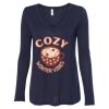 Women's Flowy Long Sleeve V-Neck Tee Thumbnail
