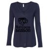 Women's Flowy Long Sleeve V-Neck Tee Thumbnail