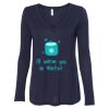 Women's Flowy Long Sleeve V-Neck Tee Thumbnail