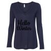 Women's Flowy Long Sleeve V-Neck Tee Thumbnail