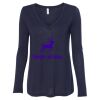 Women's Flowy Long Sleeve V-Neck Tee Thumbnail