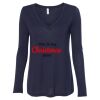Women's Flowy Long Sleeve V-Neck Tee Thumbnail