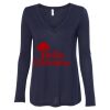 Women's Flowy Long Sleeve V-Neck Tee Thumbnail