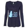 Women's Flowy Long Sleeve V-Neck Tee Thumbnail