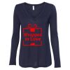 Women's Flowy Long Sleeve V-Neck Tee Thumbnail