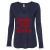 Women's Flowy Long Sleeve V-Neck Tee Thumbnail