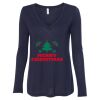 Women's Flowy Long Sleeve V-Neck Tee Thumbnail