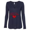 Women's Flowy Long Sleeve V-Neck Tee Thumbnail