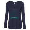 Women's Flowy Long Sleeve V-Neck Tee Thumbnail