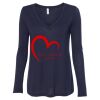 Women's Flowy Long Sleeve V-Neck Tee Thumbnail