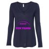 Women's Flowy Long Sleeve V-Neck Tee Thumbnail