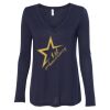 Women's Flowy Long Sleeve V-Neck Tee Thumbnail