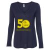 Women's Flowy Long Sleeve V-Neck Tee Thumbnail