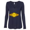 Women's Flowy Long Sleeve V-Neck Tee Thumbnail