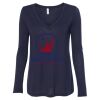 Women's Flowy Long Sleeve V-Neck Tee Thumbnail