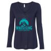 Women's Flowy Long Sleeve V-Neck Tee Thumbnail