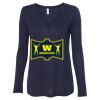 Women's Flowy Long Sleeve V-Neck Tee Thumbnail