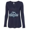 Women's Flowy Long Sleeve V-Neck Tee Thumbnail