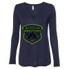 Women's Flowy Long Sleeve V-Neck Tee Thumbnail