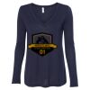 Women's Flowy Long Sleeve V-Neck Tee Thumbnail
