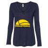 Women's Flowy Long Sleeve V-Neck Tee Thumbnail