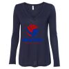 Women's Flowy Long Sleeve V-Neck Tee Thumbnail