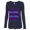 Women's Flowy Long Sleeve V-Neck Tee Thumbnail