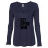 Women's Flowy Long Sleeve V-Neck Tee Thumbnail