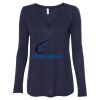 Women's Flowy Long Sleeve V-Neck Tee Thumbnail