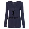 Women's Flowy Long Sleeve V-Neck Tee Thumbnail