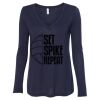 Women's Flowy Long Sleeve V-Neck Tee Thumbnail