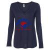 Women's Flowy Long Sleeve V-Neck Tee Thumbnail