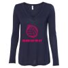 Women's Flowy Long Sleeve V-Neck Tee Thumbnail