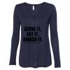Women's Flowy Long Sleeve V-Neck Tee Thumbnail