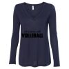 Women's Flowy Long Sleeve V-Neck Tee Thumbnail